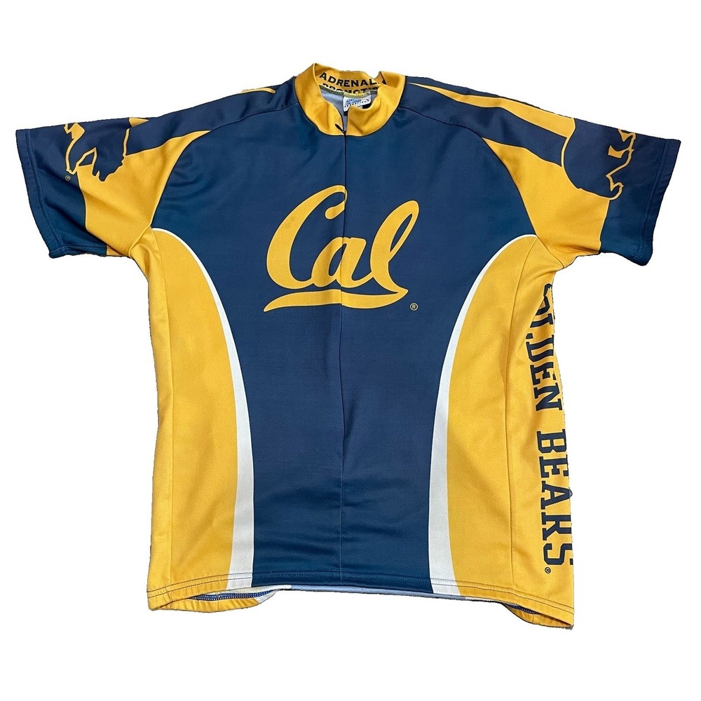 Adrenaline Promotions Cal Golden Bears Cycling Jersey Full Zip Bike Shirt NCAA‎